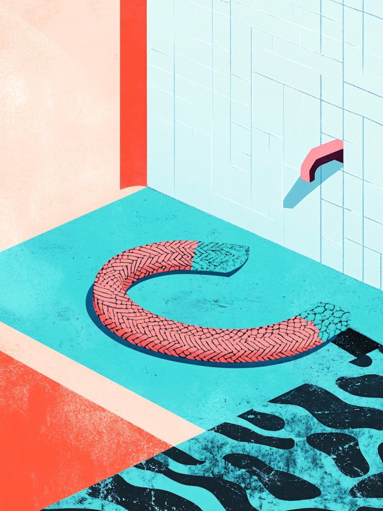 Bathroom With A Snake