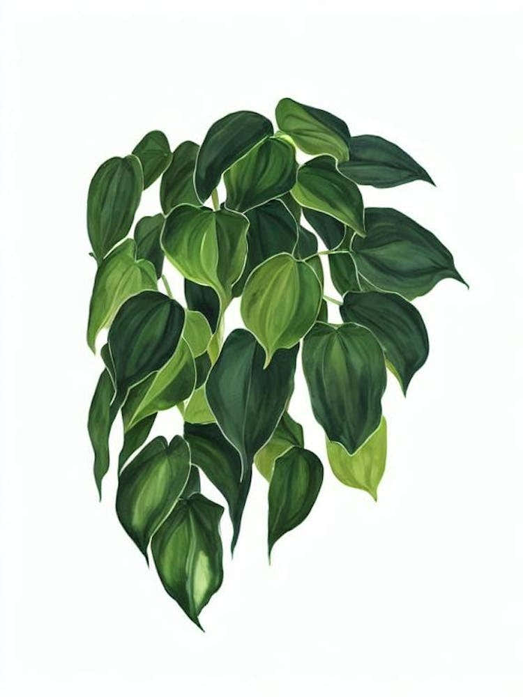 Heartleaf Philodendron (Philodendron Scandens) Watercolor