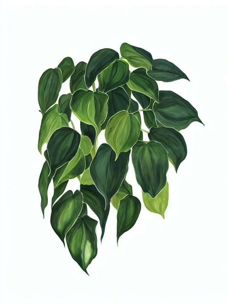Heartleaf Philodendron (Philodendron Scandens) Watercolor