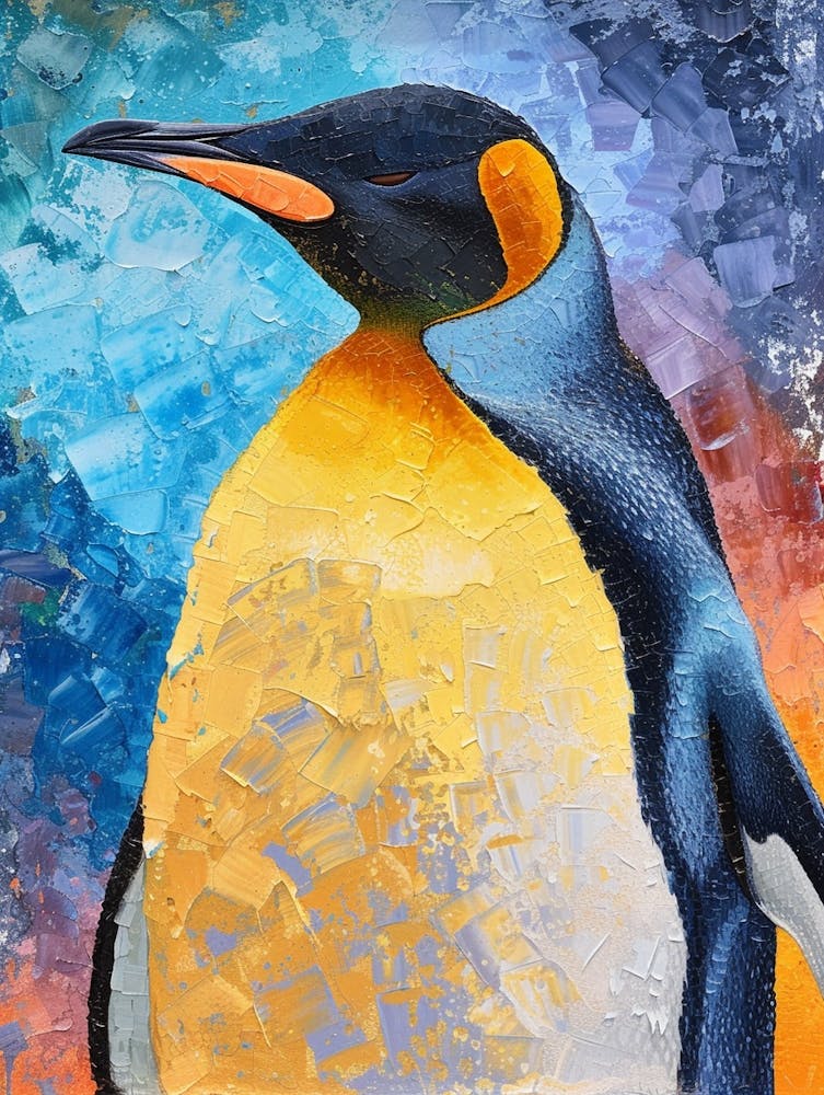 King Penguin Oamaru Blue Penguin Colony Colour Block Painting 6