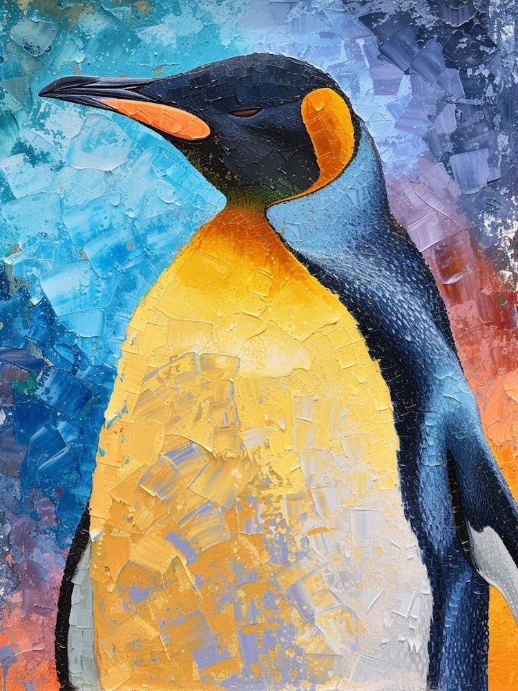 King Penguin Oamaru Blue Penguin Colony Colour Block Painting 6
