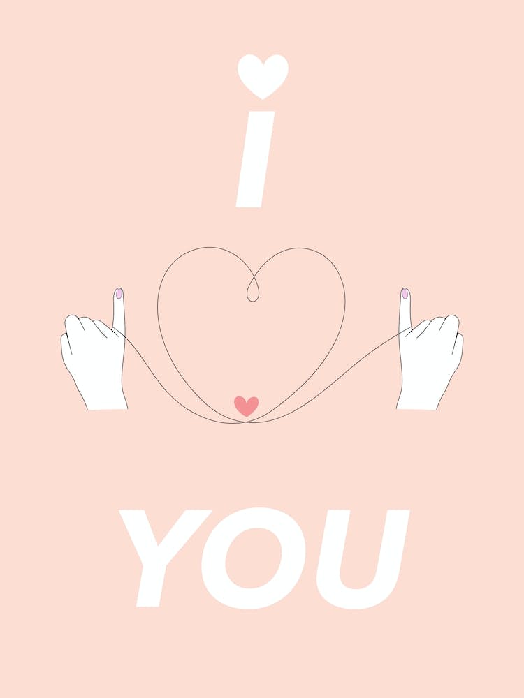 I LOVE YOU - MINIMAL LINE ART