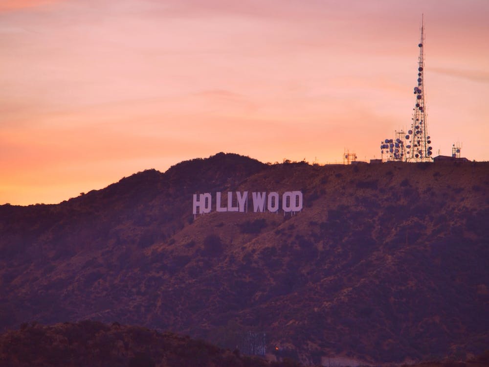 Sunset Over Hollywood Sign