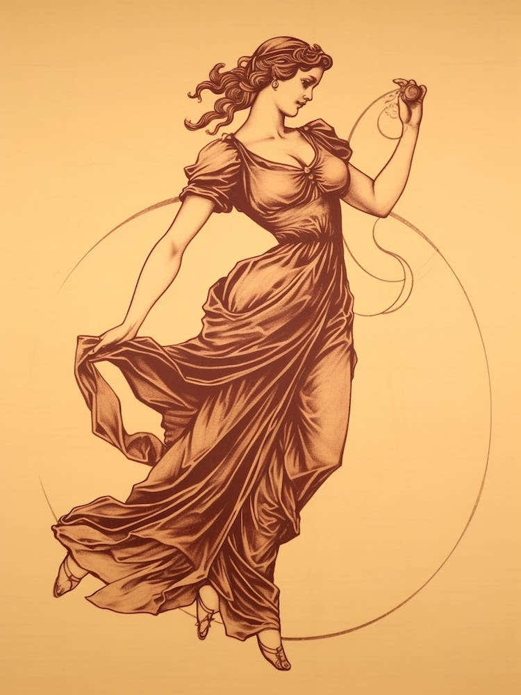 Aphrodite Vintage Drawing 5