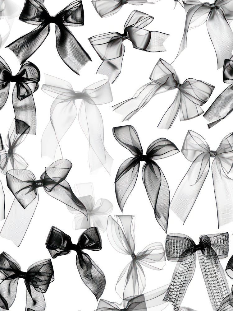 Black And White Bows 1 Pattern