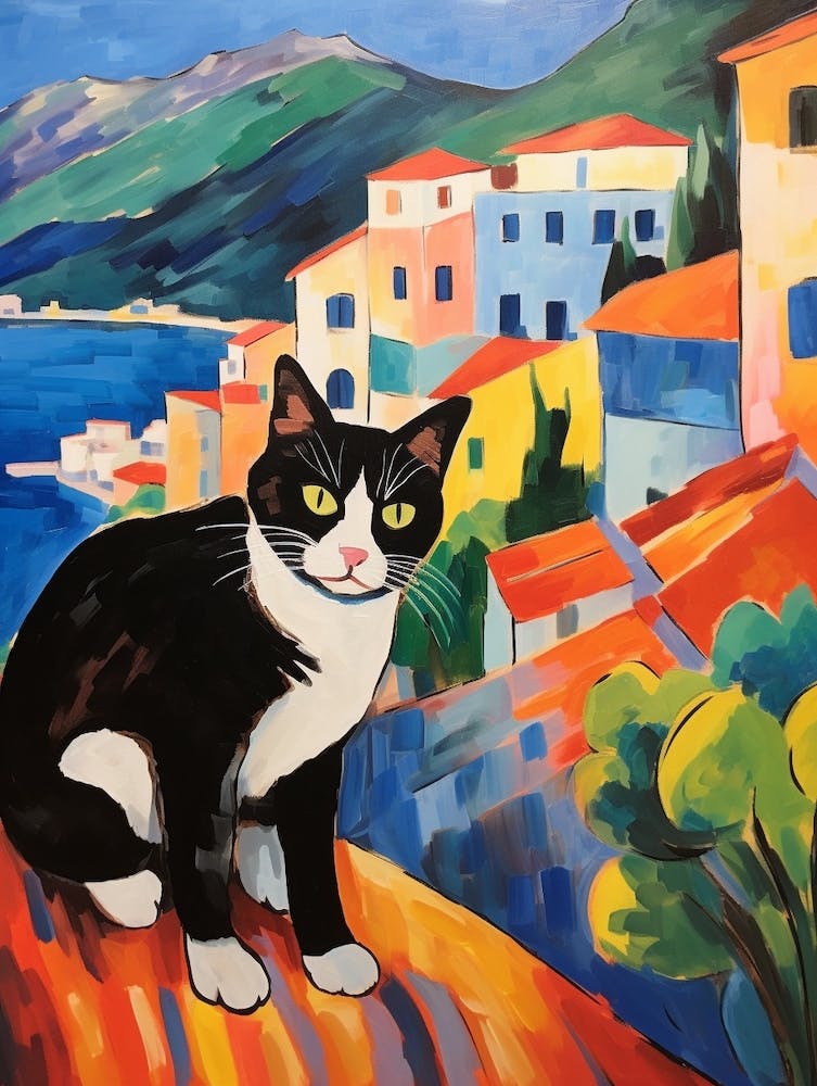Painting Of A Cat In Budva Montenegro 2