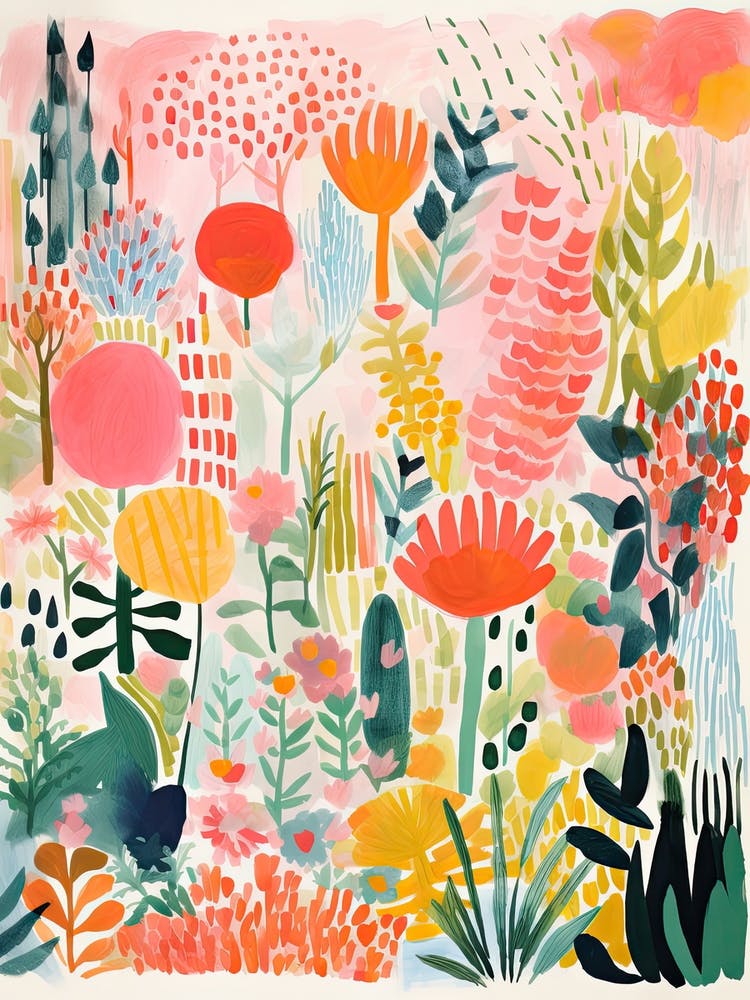 Giverny Gardens Abstract Riso Style 3