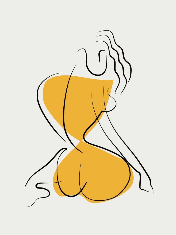 Minimalist Line Art Nude