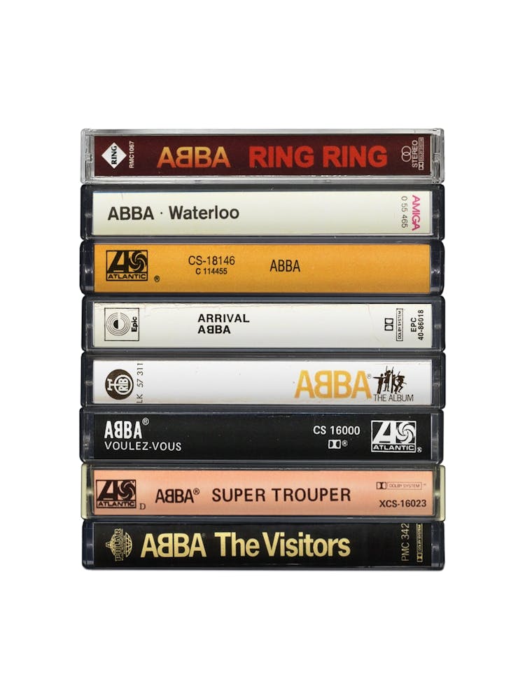 Abba - Music Poster - Albums on Cassette Print
