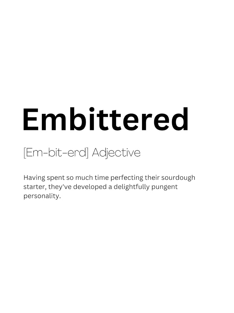 Embittered Definition Meaning 1 Art Print by Kaigozen – Fy!