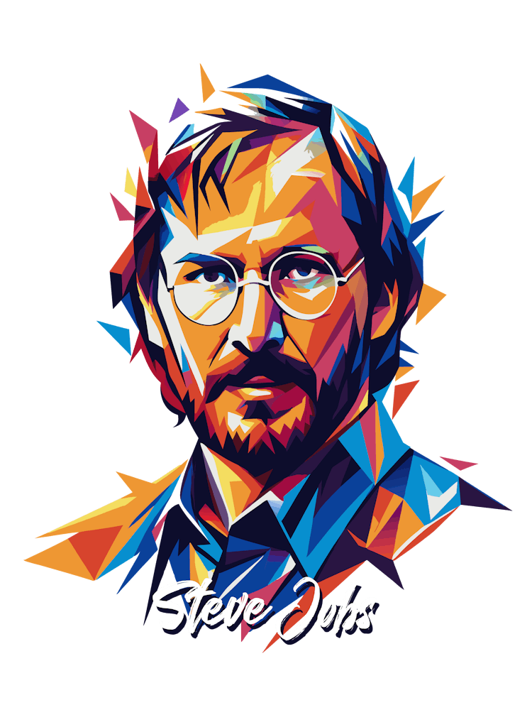 Steve Jobs 03 Portrait WPAP Pop Art