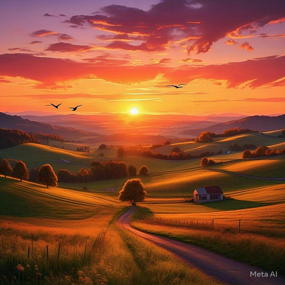 Sunset In The Countryside 1