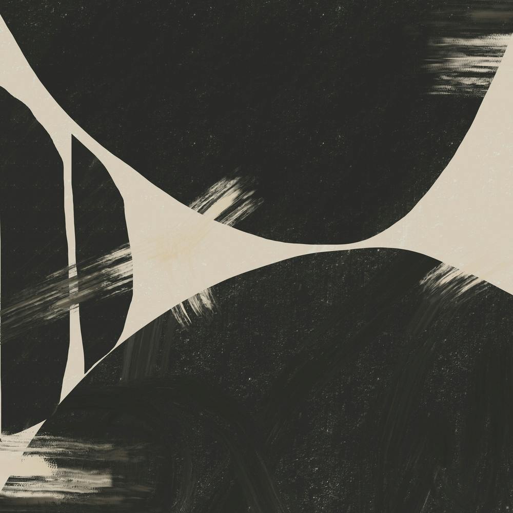 Black Abstract Study Square