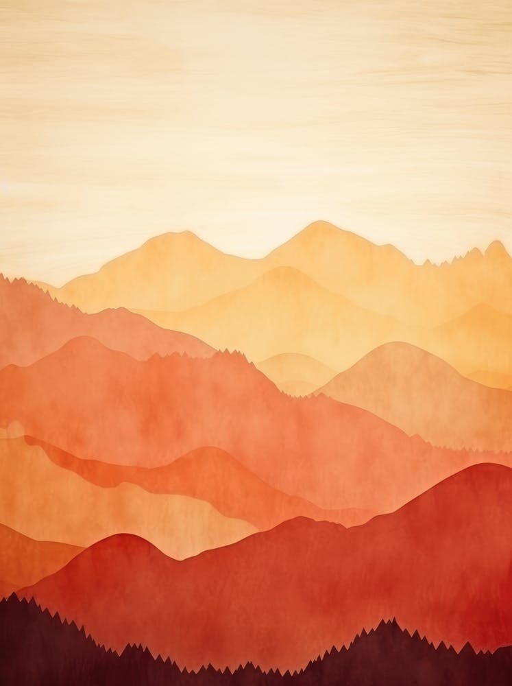 Paysage de Montagne Aquarelle