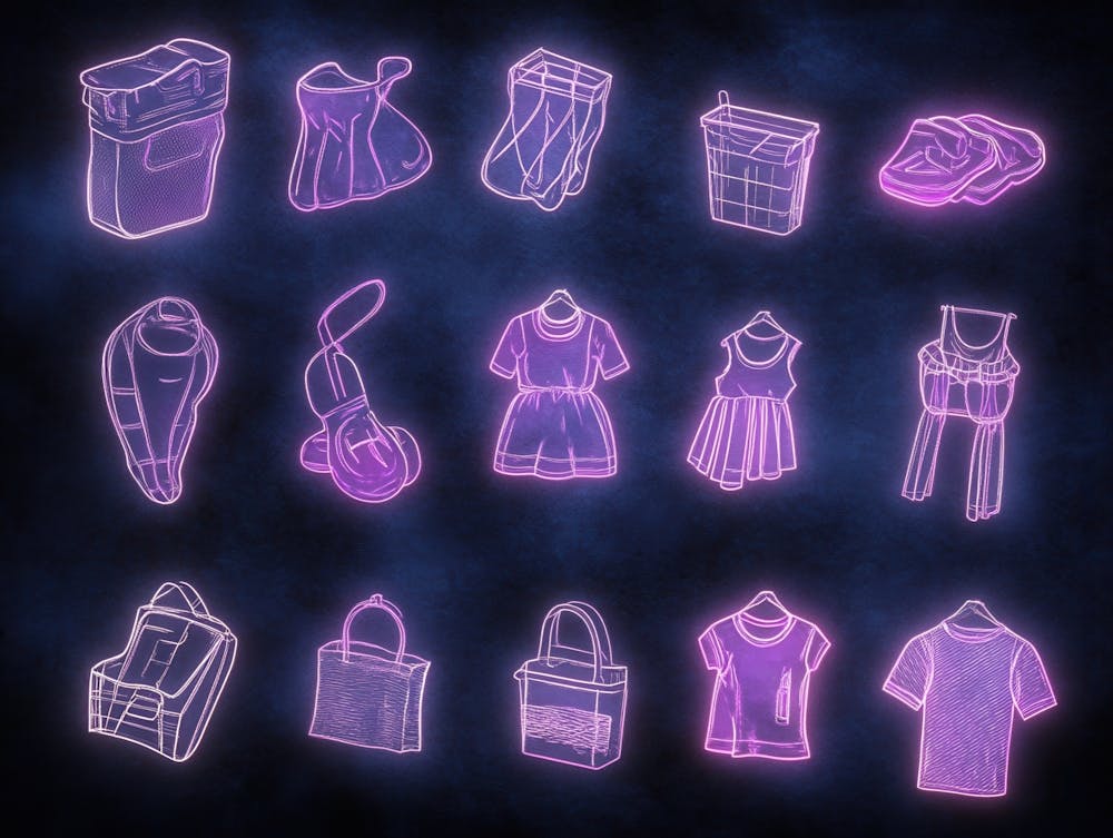 Neon Clothing Icons