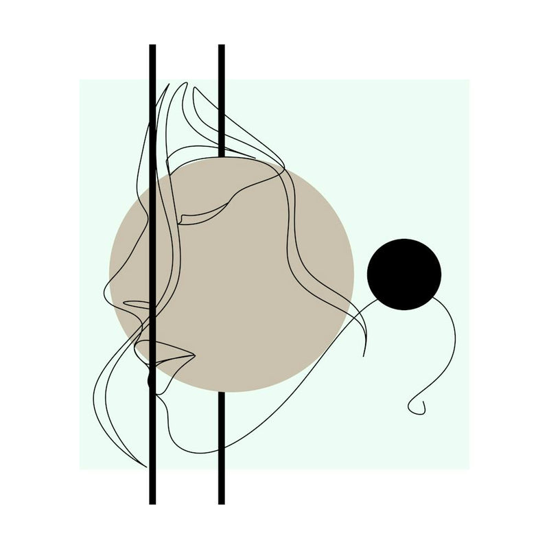 Face Line Art Minimalist Femme Model Art Portrait