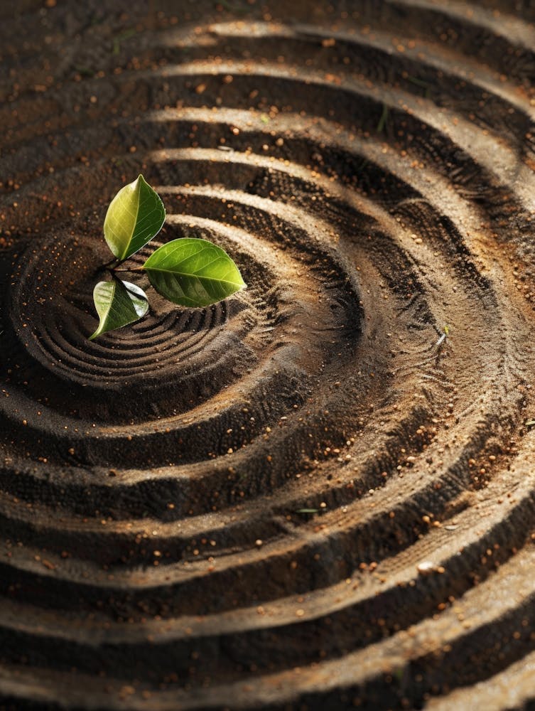 Circular Pattern With A Leaf