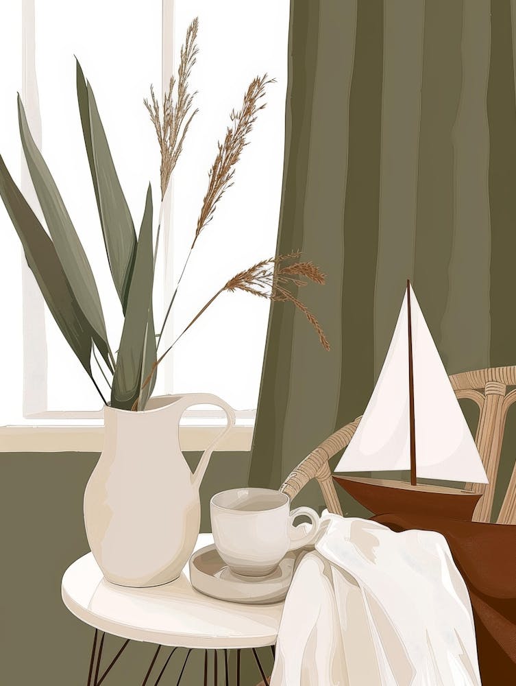 Table With A Sailboat