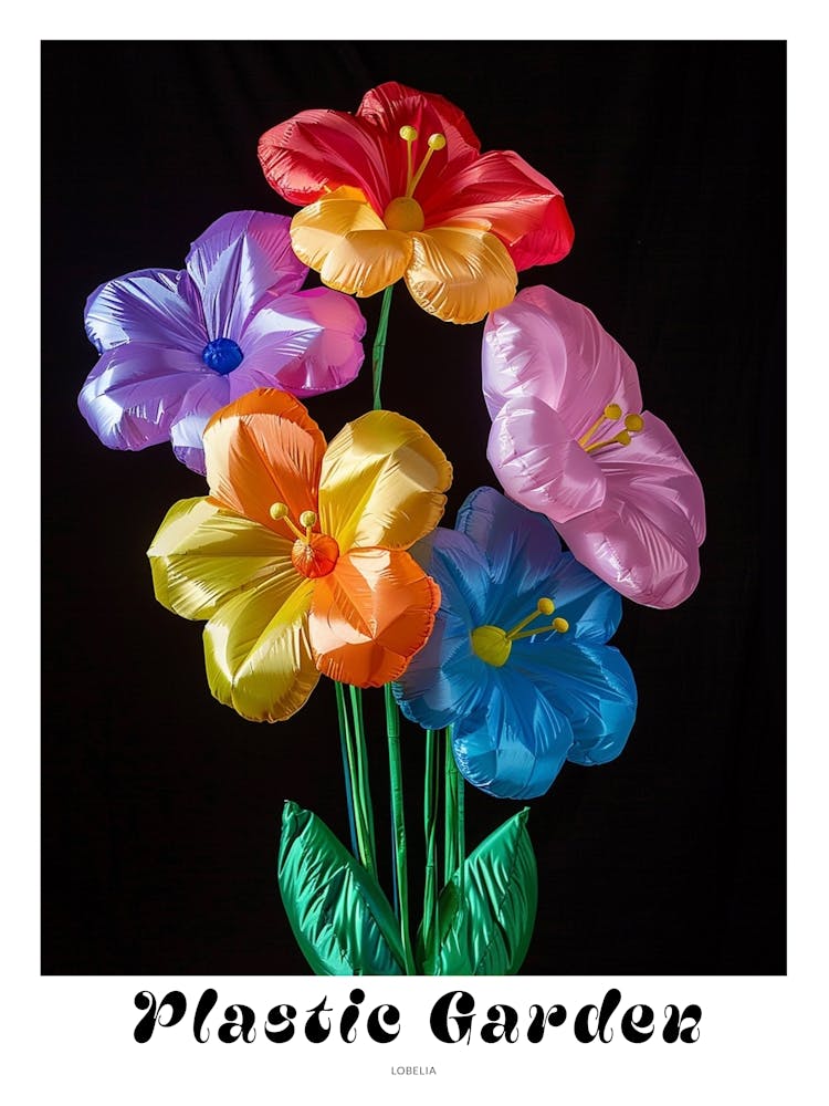 Bright Inflatable Flowers Poster Lobelia 1