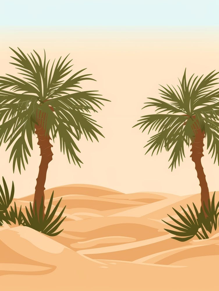 Palm Trees In The Desert 1