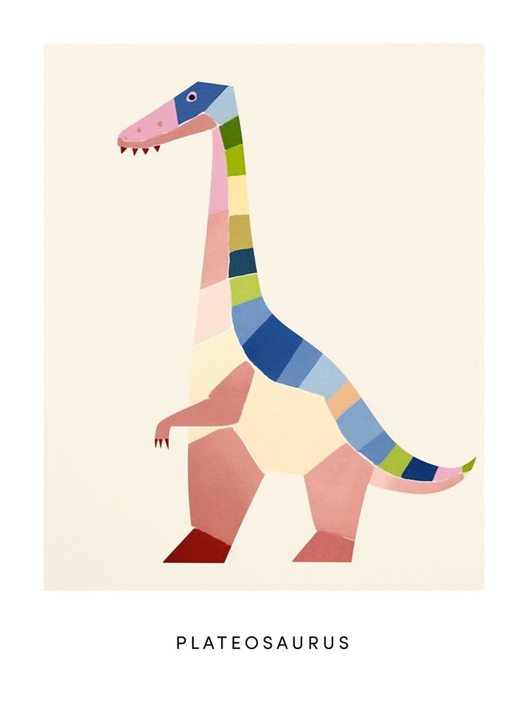 Kinderzimmer-Dinosaurierkunst Plateosaurus 2 Poster