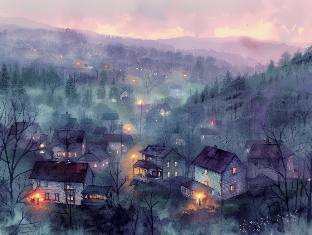 Village At Night 1