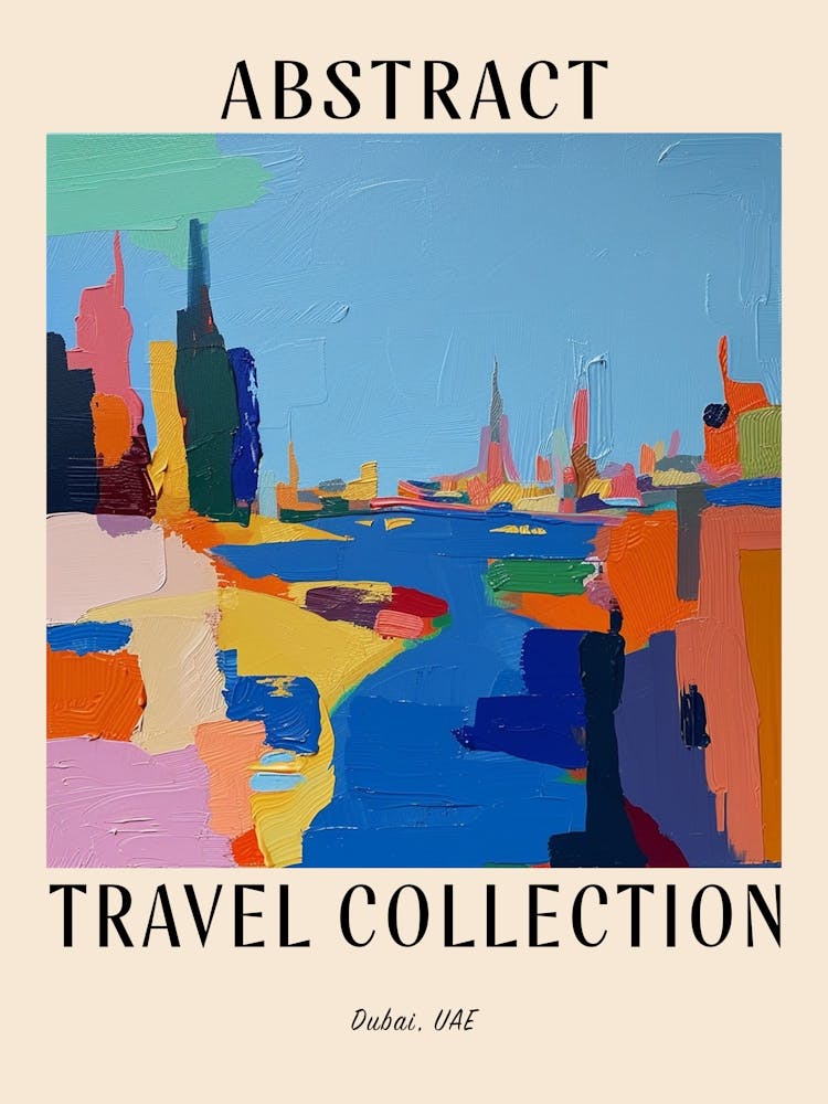 Abstract Travel Collection Poster Dubai Uae 5