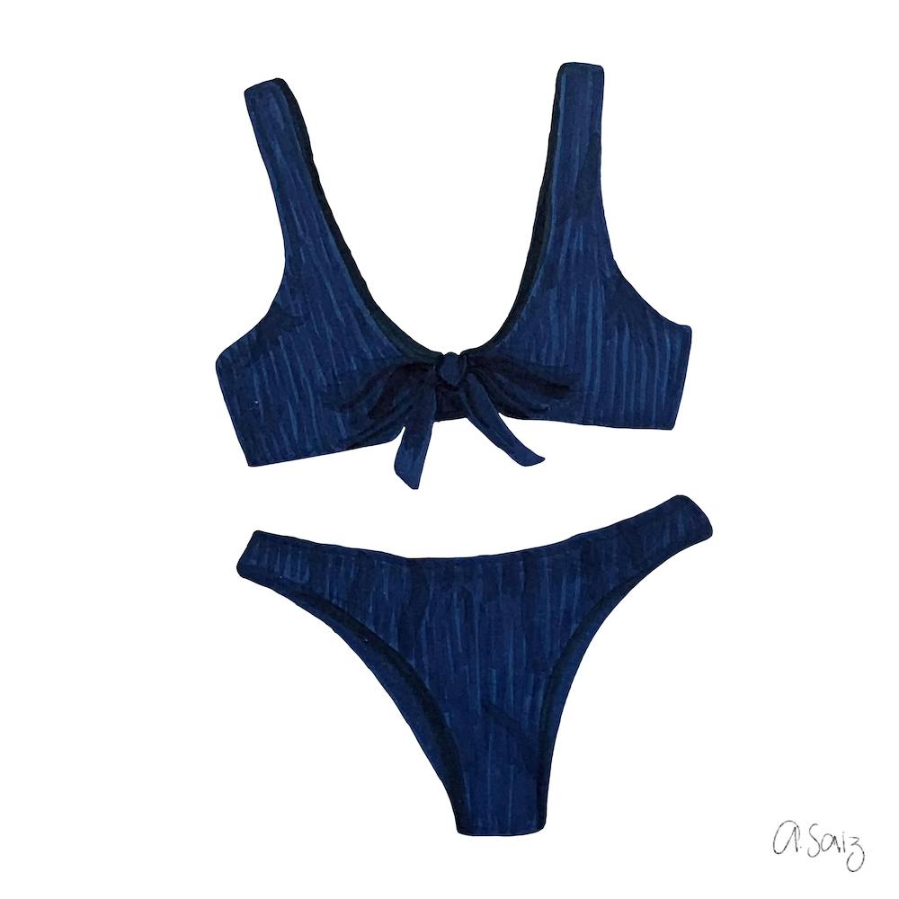 Blauer Bikini