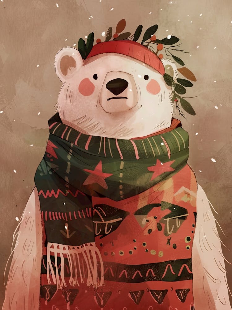 Festive Bear With Holiday Spirit