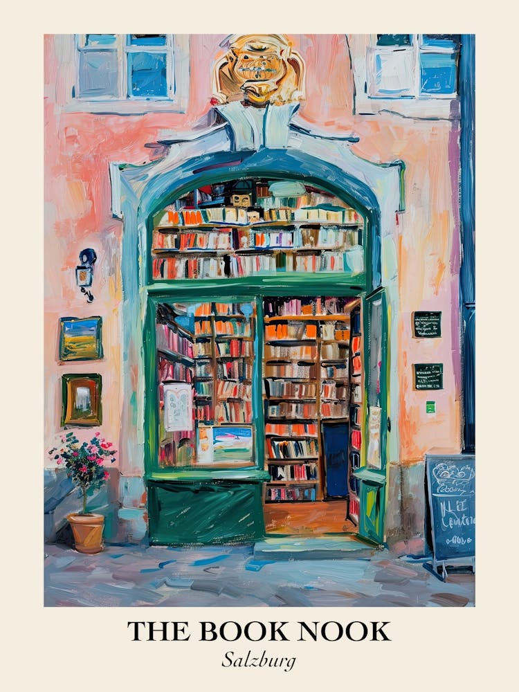 Salzburg Book Nook Bookshop 3 Poster