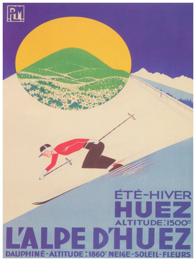France Vintage Ski Poster