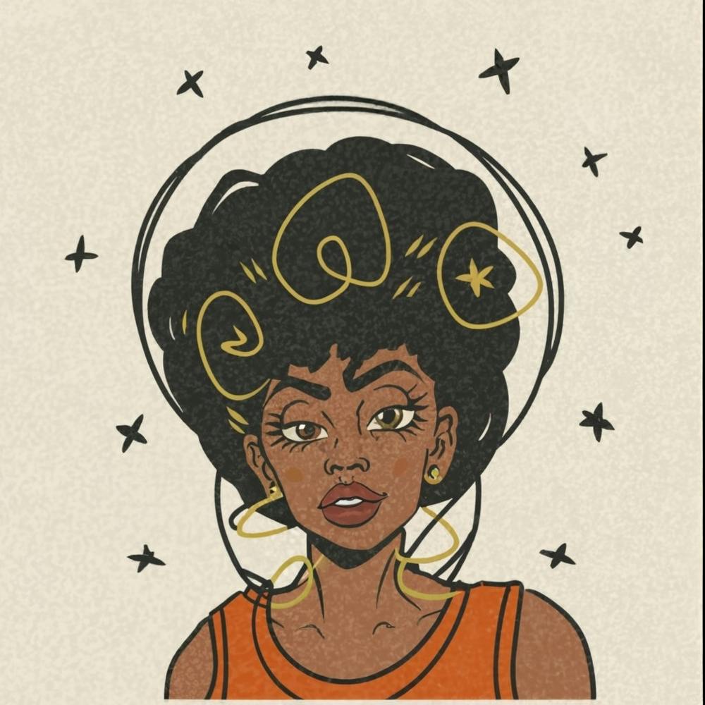 Black Woman With Stars