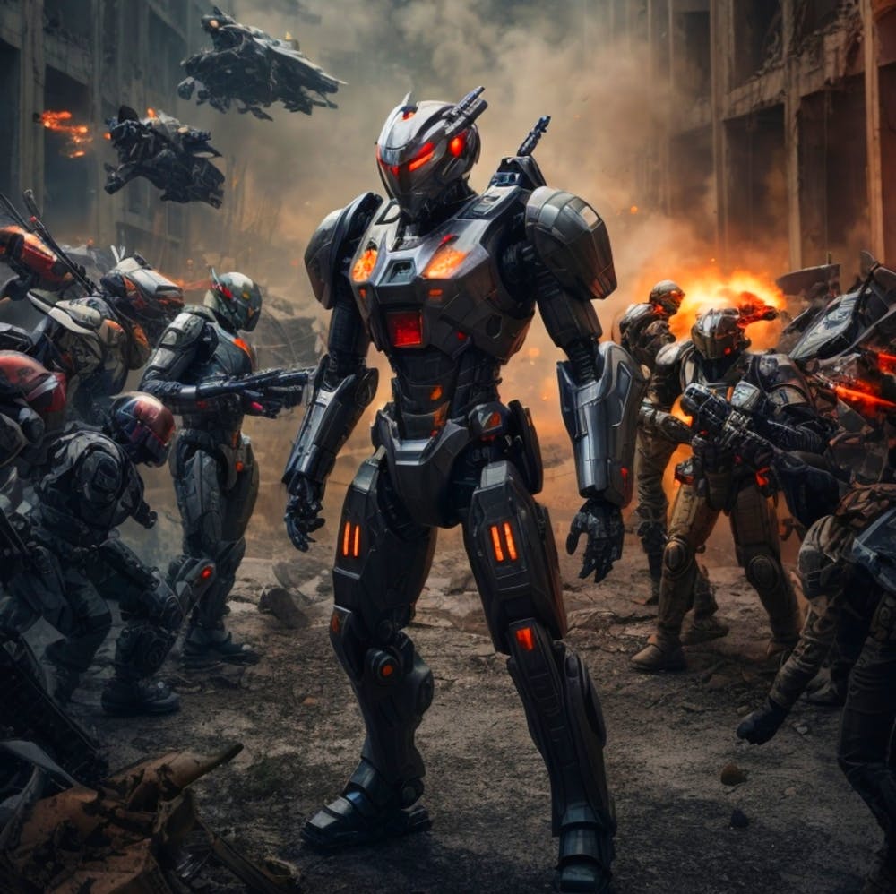 Futuristic Robot War