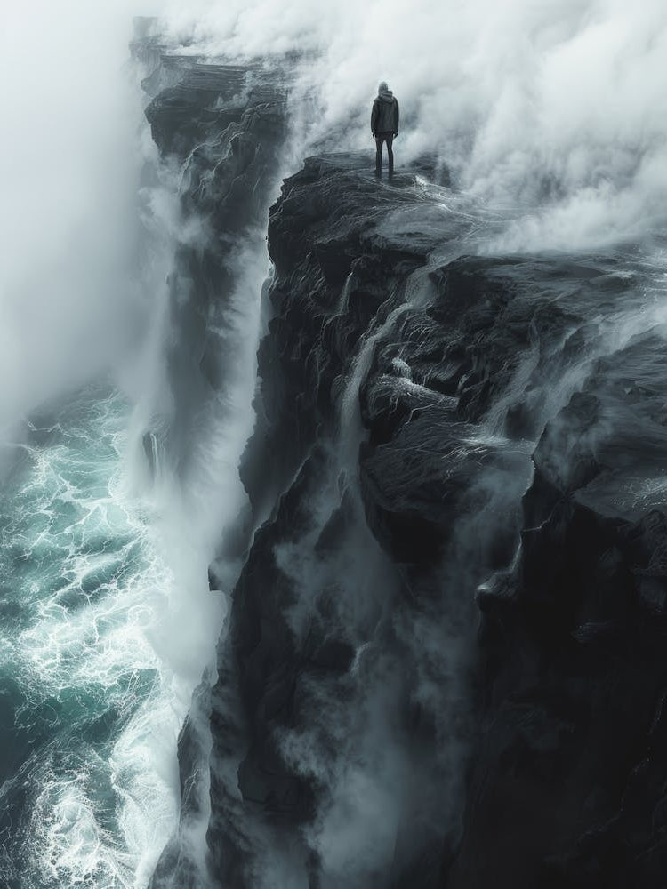 Man Standing On A Cliff 2