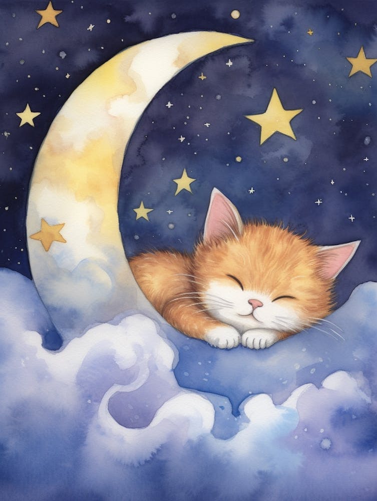 Baby Kitten 7 Sleeping In The Clouds