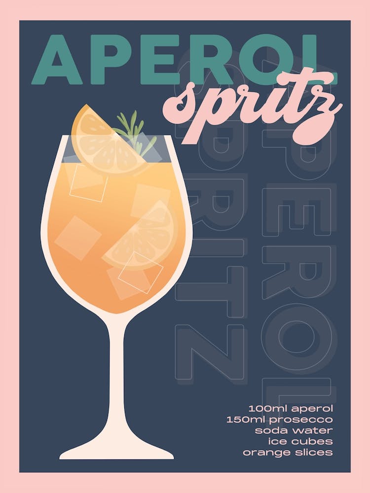 Navy Aperol Spritz Cocktail