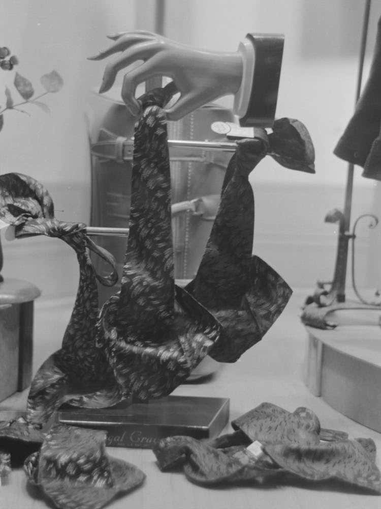 Neckties Being Displayed In Window, New Iberia, Louisiana By Russell Lee