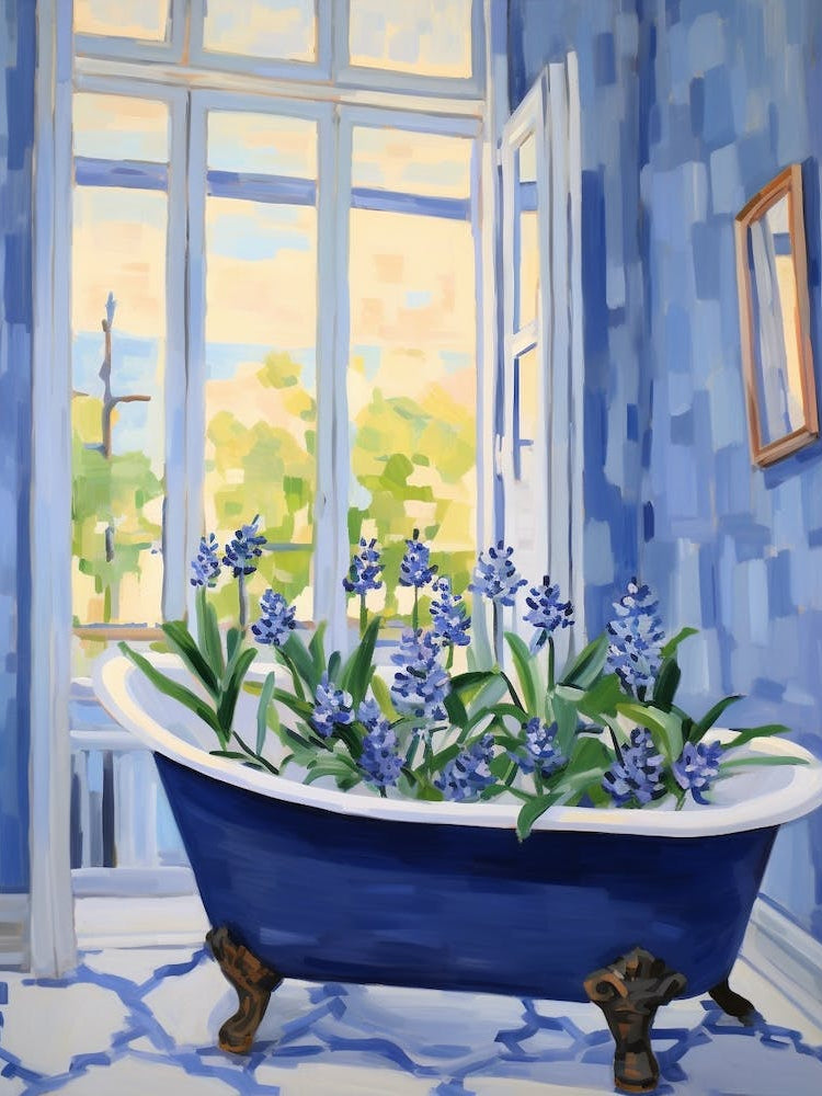 A Bathtube Full Of Bleeding Heart In A Bathroom 4