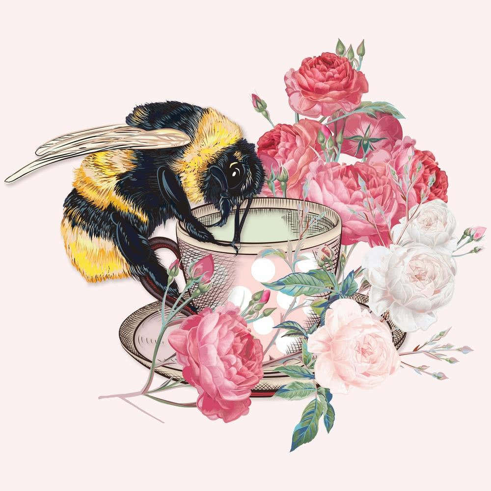 Bee And Roses