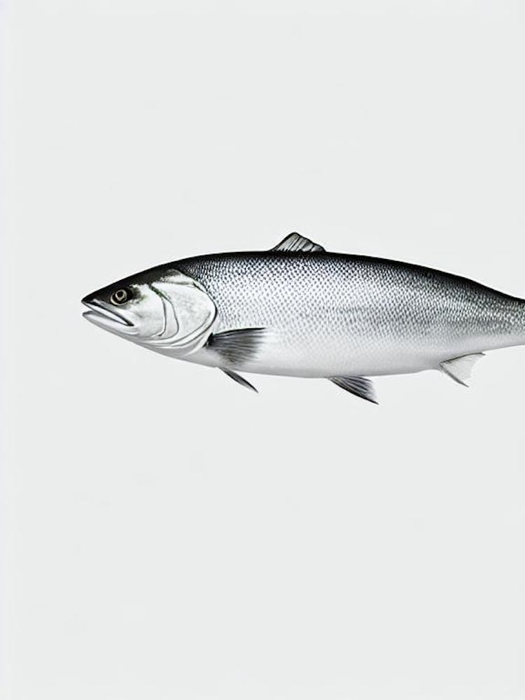 Tilefish Black & White Drawing