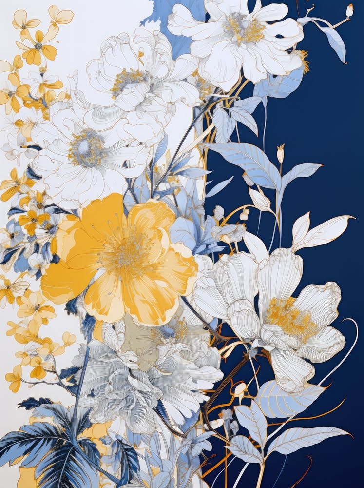 Yellow And Blue Flowers