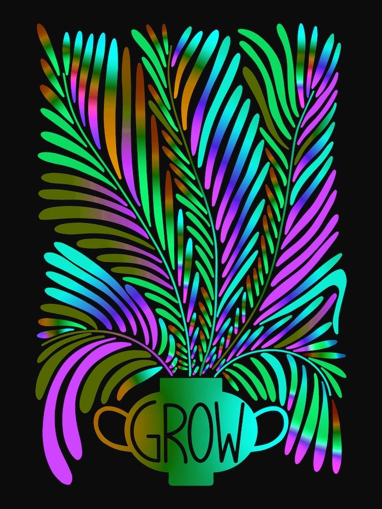 Grow Abstract Floral Night