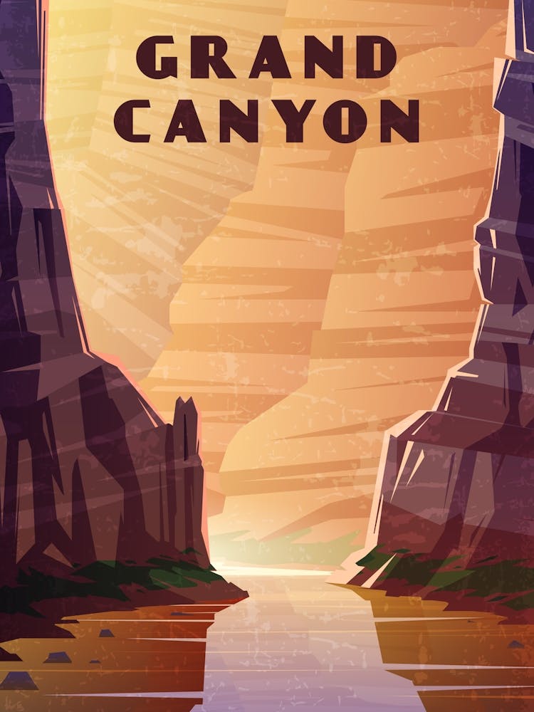 Grand Canyon, USA — Retro-Reise-Minimalismus-Poster 2