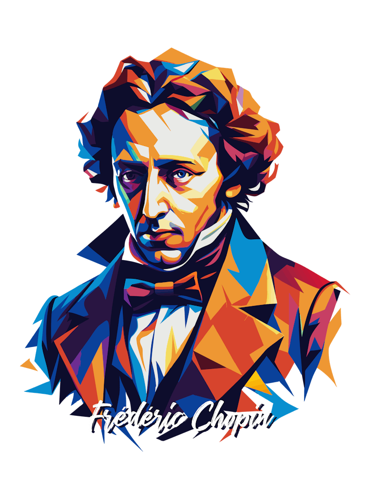 Frederic Chopin 01 Portrait WPAP Pop Art