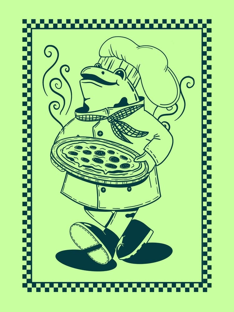 Pizza Frog Green