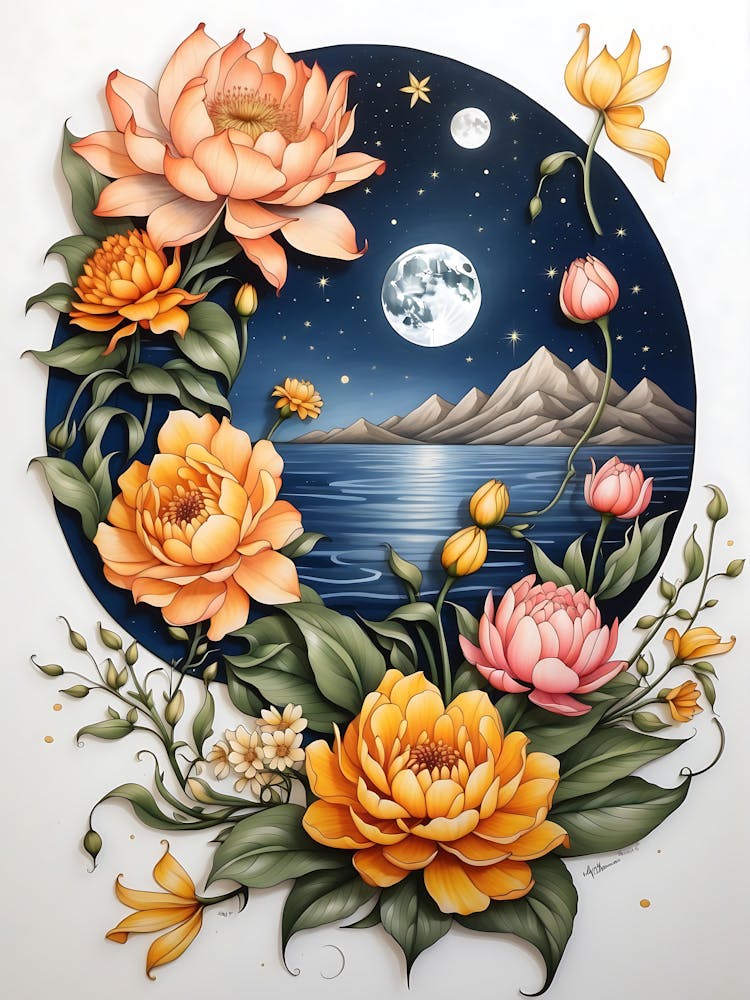 Lotus Flower Painting