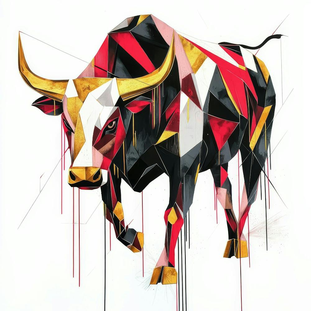 Bull print art