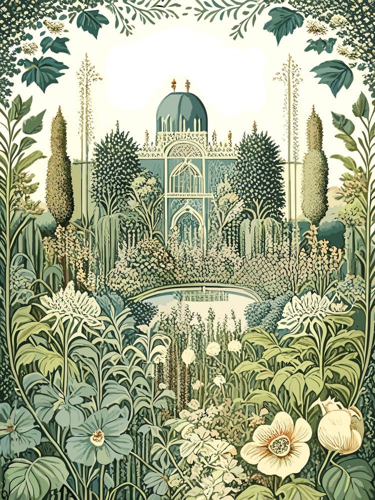 Mirabell Palace Gardens 1, Austria Vintage Botanical