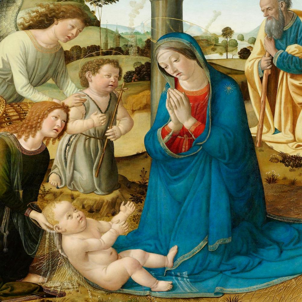 The Adoration Of The Christ Child; Cosimo Rosselli