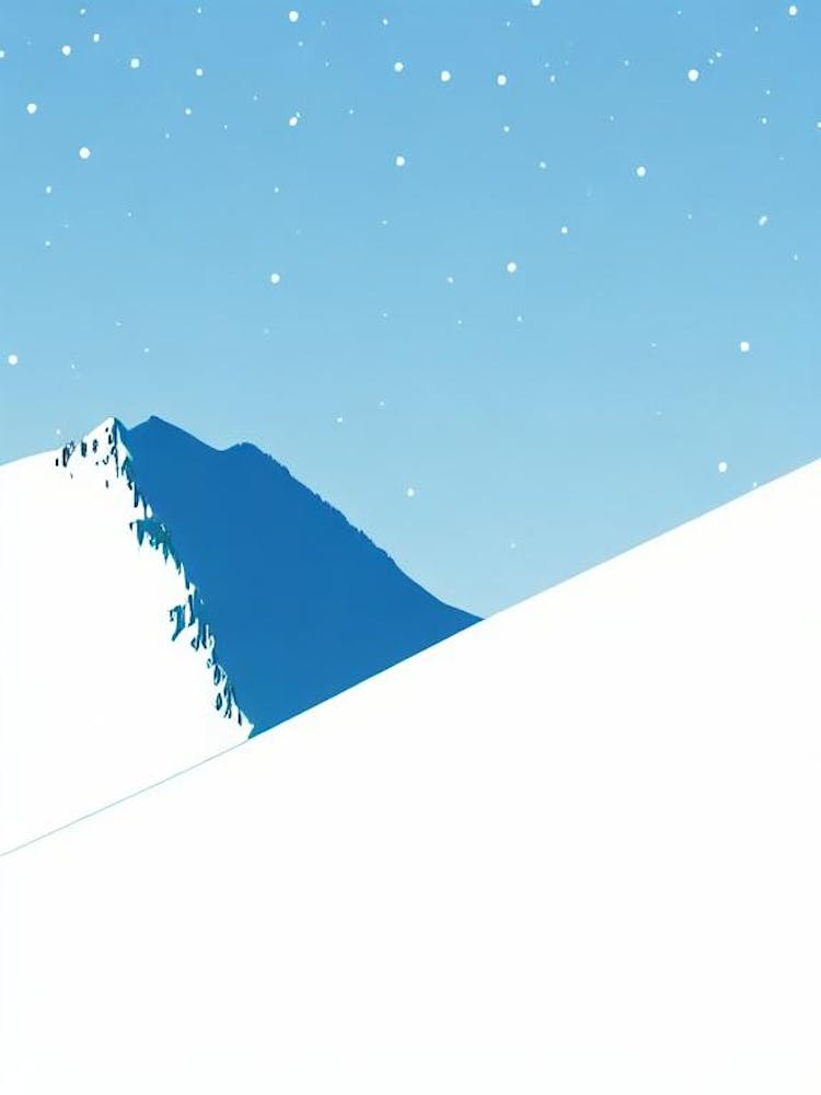 Lake Tahoe, Usa Minimal Skiing Poster